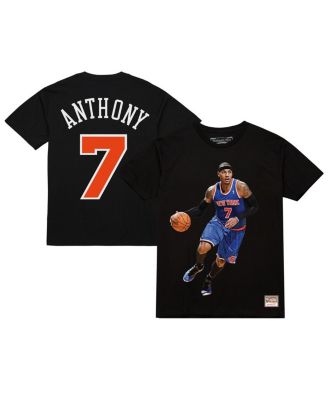 Мужская футболка с именем и номером игрока Mitchell & Ness Carmelo Anthony Black New York Knicks Ultimate