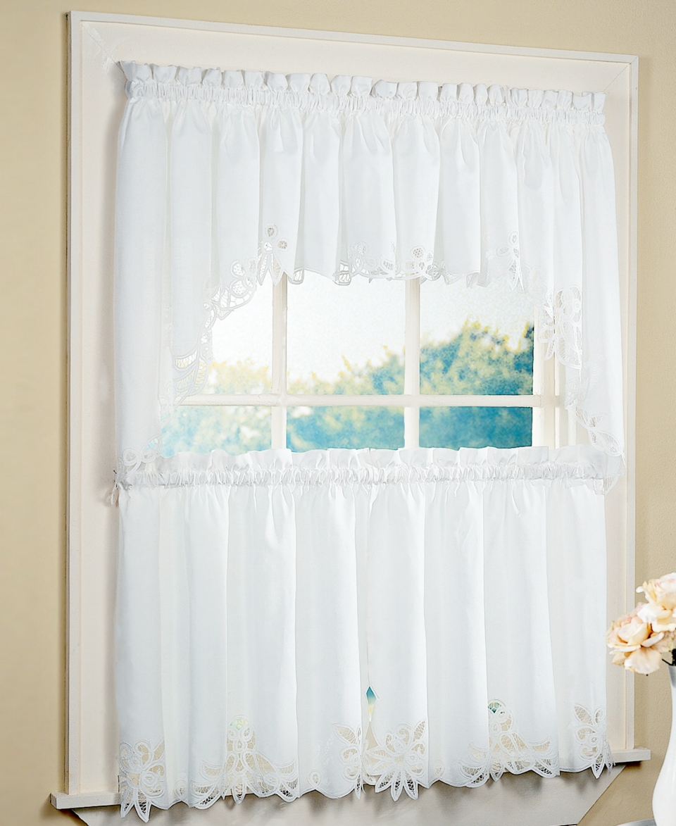 Treatments, Pair of Battenburg 60 x 30 Swag Valances  