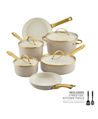 Набор кованой индукционной алюминиево-керамической посуды с антипригарным покрытием Farberware из 12 предметов