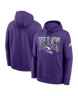 Флисовый пуловер с капюшоном Nike Men's Purple Minnesota Vikings Full Blitz Club