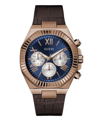 Мужские многофункциональные часы GUESS коричневого цвета, 44 мм, коричневые