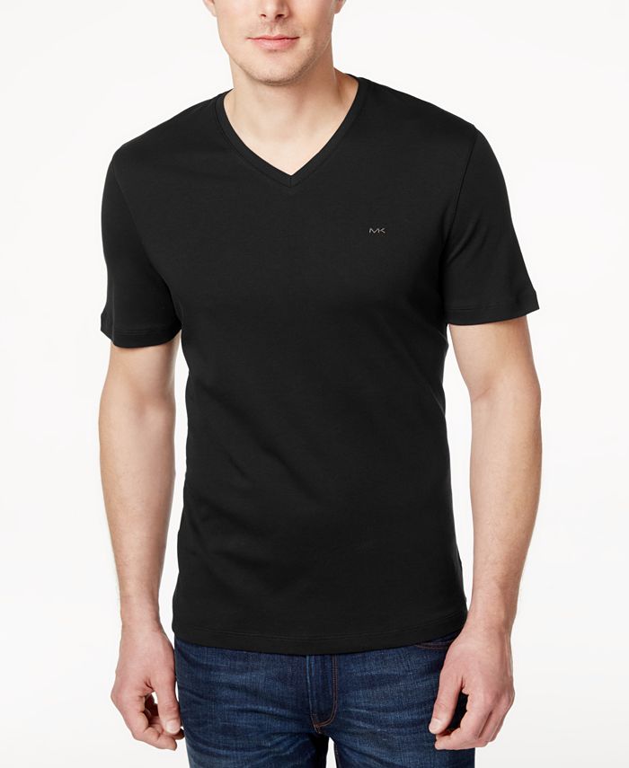 Michael Kors Men's V-Neck Liquid Cotton T-Shirt & Reviews - T-Shirts ...