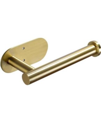 Клейкий держатель туалетной бумаги YIGII - Матовый латунный держатель рулона туалетной бумаги, прикрепляемый к стене для ванной комнаты, Нержавеющая сталь SUS 304