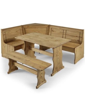 Мебель для дома и офиса OS Угловая обеденная зона из массива сосны в цвете Corona Brown