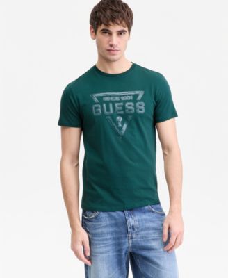 Мужская футболка GUESS с нарисованным треугольным логотипом и графическим рисунком