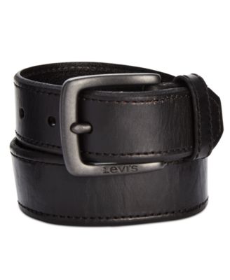 levi's black leather belt