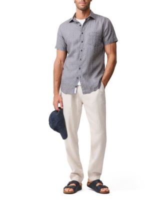 Мужская льняная рубашка Featherson от Rodd & Gunn с коротким рукавом