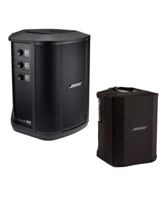 Портативная беспроводная акустическая система Bose S1 Pro+ с Bluetooth, черного цвета, с крышкой для воспроизведения черного цвета