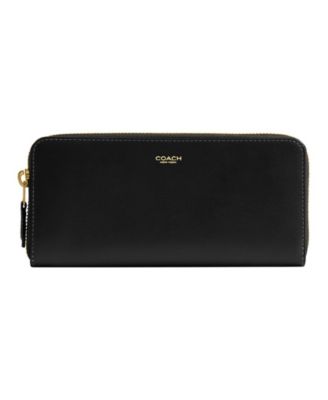 Тонкий кошелек-гармошка на молнии из кожи COACH Essential New York, черный