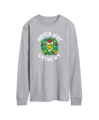 Мужская футболка с длинным рукавом AIRWAVES The Grinch Never Not Grinchy с графическим принтом