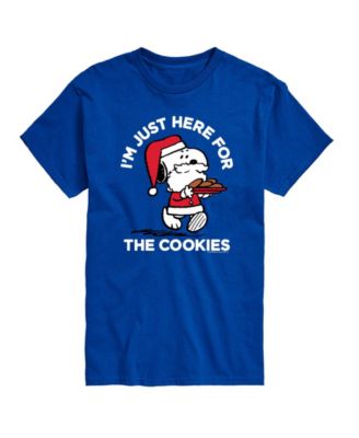 Мужская футболка с коротким рукавом AIRWAVES Peanuts Santa Snoopy I'M Just Here for the Cookies с графическим рисунком