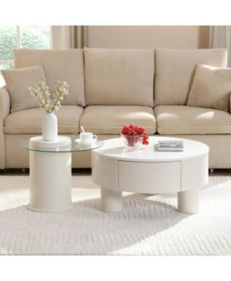 Набор журнальных столиков Streamdale Furniture Nesting с выдвижным ящиком для хранения