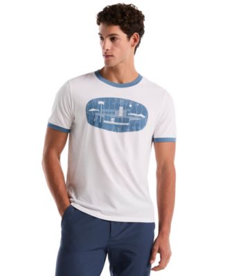 Оригинальная мужская футболка из джерси с графической аппликацией в виде логотипа Penguin с коротким рукавом