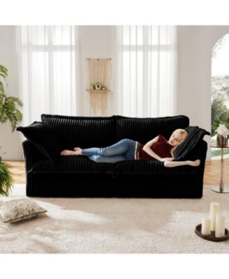 2-местный диван Streamdale Furniture с чехлом из черного вельвета