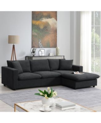Современный секционный диван Streamdale Furniture, облачный диван с пуфиком