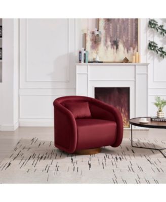 Бархатное вращающееся акцентное кресло Streamdale Furniture