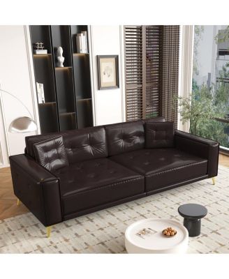 Раскладной диван-кровать Maison Boucle 92 из искусственной кожи размера 