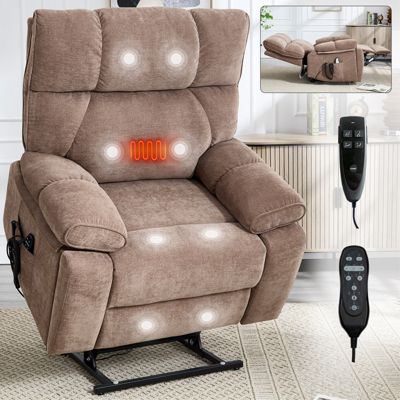 Массажное кресло Boyel Living Heat с двойным двигателем и возможностью перемещения в неограниченном положении Весом до 350 ФУНТОВ, большим электрическим подъемником и скрытыми подстаканниками