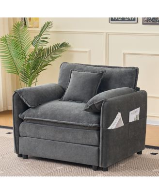 Мебель Streamdale Furniture Большой синелевый диван-кресло с подушкой для подбрасывания, модульный секционный