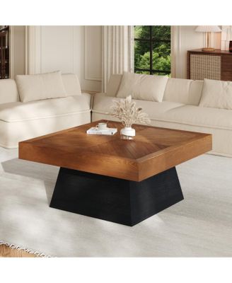 Современный квадратный журнальный столик Streamdale Furniture 31,5" под дерево