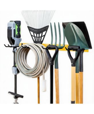 Настенный стеллаж для инструментов YIGII - 4 крючка, прочная сталь, вместимость 250 фунтов, простая установка