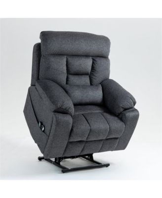 Мягкое кресло Boyel Living Velvet с электроподъемником с подогревом и массажем, диван-кресло с электроподъемником с 2 карманными подстаканниками, 2 пультами дистанционного управления, 4 двигателями OKIN