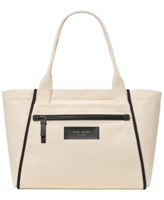 большая холщовая сумка-тоут kate spade new york Dash коричнево-бежевого цвета