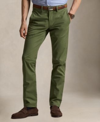 Мужские облегающие брюки-чино из стрейчевой ткани Polo Ralph Lauren