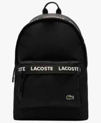 Рюкзак унисекс с логотипом Lacoste черный