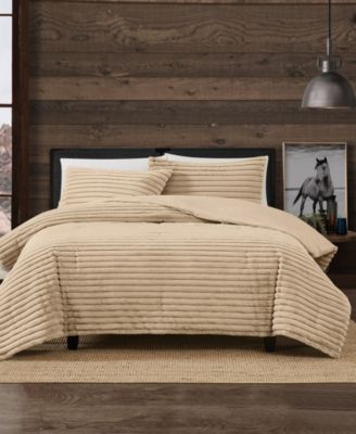 Искусственный мех Frye Channel, 3 шт. Комплект постельного белья, Полный/Королева