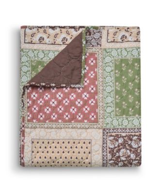 Двусторонний плед из хлопчатобумажной смеси Greenland Home Fashions Priya, 50 x 60 дюймов