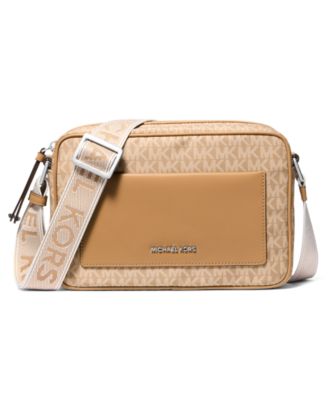 Большая сумка через плечо с логотипом Michael Kors Jet Set East West желтого цвета
