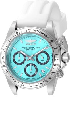 Мужские часы Invicta 50489 Speedway Quartz VD53 с циферблатом Tiffany, белые