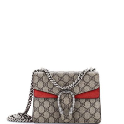 Бывшая в употреблении сумка Gucci Mini Dionysus коричневого цвета из холста с покрытием GG