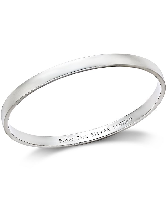 Kate Spade New York Silver Tone Find The Silver Lining Message Bangle Bracelet Reviews Bracelets Jewelry Watches Macy S Ahlerg48139 commented on i found fantastic prices on kate spade jewelry and hand bags. silver tone find the silver lining message bangle bracelet