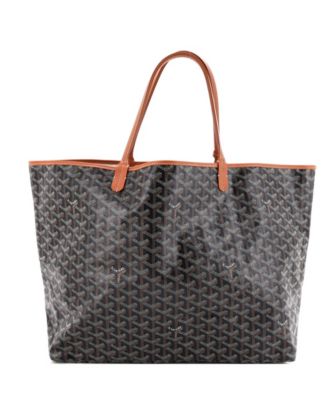 Подержанная сумка Goyard GM Saint Louis из холста с покрытием черного цвета