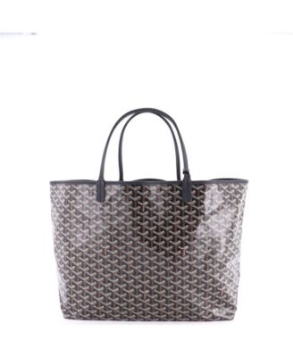 Подержанная сумка Goyard GM Saint Louis из холста с покрытием черного цвета