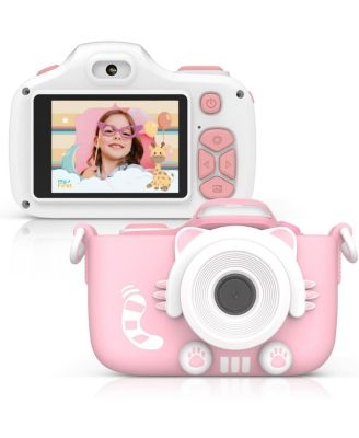 Детская цифровая камера myFirst Camera 3, Видеокамера для малышей, 16-мегапиксельное видео с разрешением 1080HD, карта microSD, Селфи и макрообъектив розового цвета