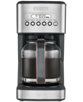 Crux Coffee Maker 12-Cup Programmable Brewing Backlit LCD Display Machine 