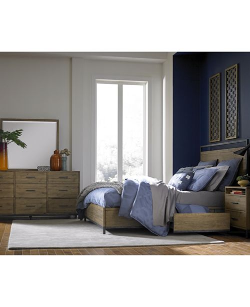 Furniture Gatlin Storage Queen Platform Bedroom Furniture 3 Pc Set Queen Bed Dresser Nightstand Created For Macy S Reviews Furniture Macy S