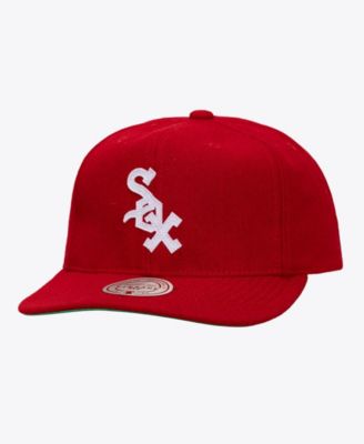 Мужская и женская шапка Mitchell & Ness Red Chicago White Sox Vintage Fit из мелтонской шерсти с регулируемой посадкой красного цвета