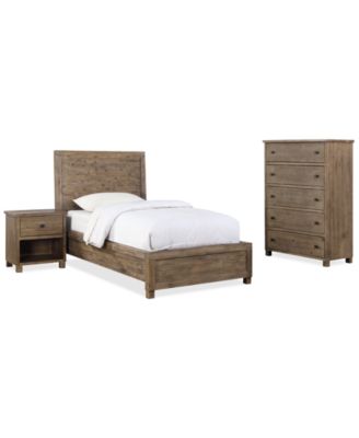 Furniture Canyon Platform Bedroom Furniture 3 Pc Bedroom Set Twin Bed Chest And Nightstand Reviews Furniture Macy S