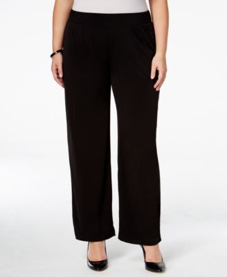 macys plus size wide leg pants