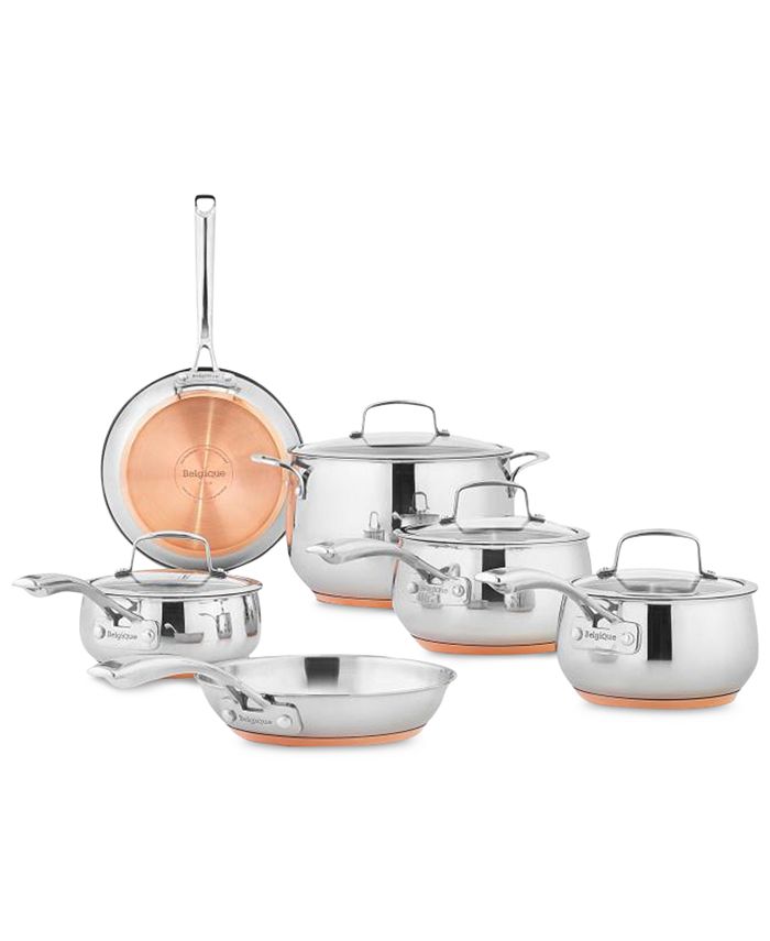Belgique Copper Bottom 10Pc. Cookware Set, Created for Macy's