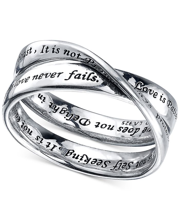 Unwritten "Love Is Patient" Ring in Sterling Silver & Reviews Fashion
