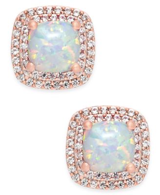 square opal earrings