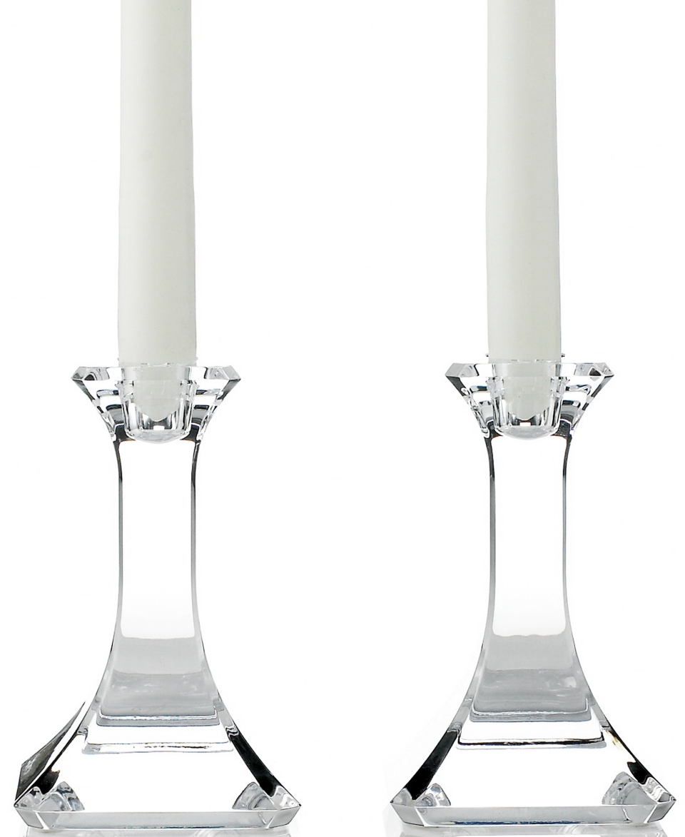 Orrefors Regina Small Candlestick Pair, 5.25   Candles & Home