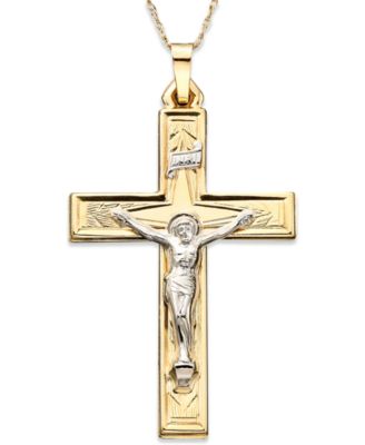 Macy's 14k Gold Two-Tone Large Crucifix 