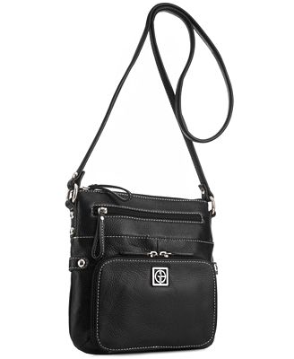 Giani Bernini Handbag, Pebble Leather Crossbody Bag, Small - Handbags ...