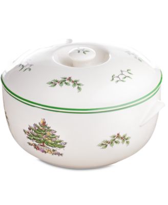 Круглое блюдо для запекания в форме Рождественской елки с крышкой